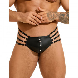 Трусы мужские Star Night, с четырьмя рядами лямок, черные, XL