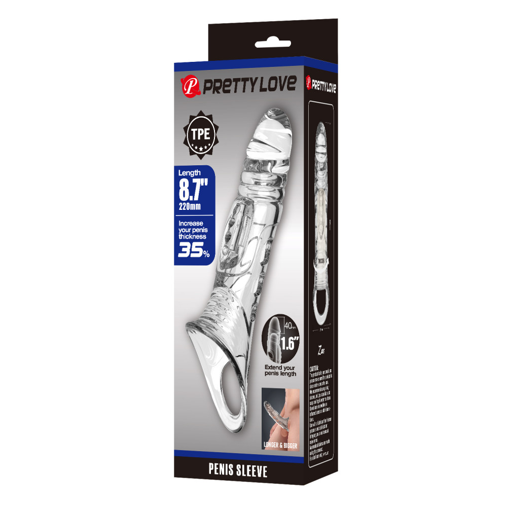  - Подовжуюча насадка PRETTY LOVE - Penis Sleeve 8.7