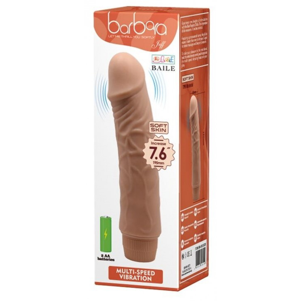  - Вибратор реалистик BARBARA 7.6'' JEFF MULTI-SPEED VIBRATOR, BW-001032R 10