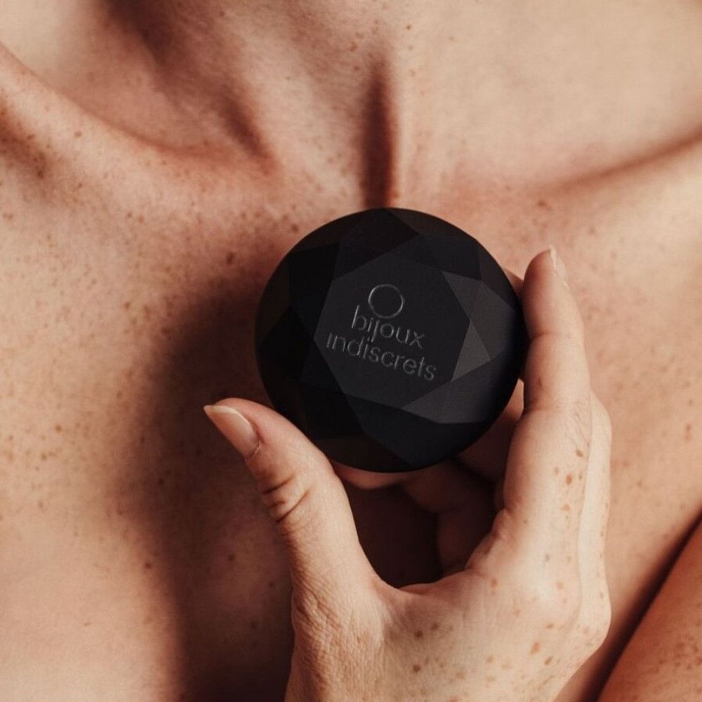 Вібропулі та міні-вібратори - Вибратор для клитора Bijoux Indiscrets Diamond в форме алмаза, черный, 6,5 см 6