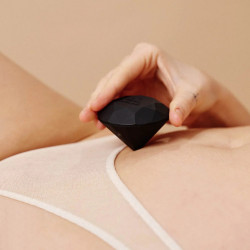 Вибратор для клитора Bijoux Indiscrets Diamond в форме алмаза, черный, 6,5 см