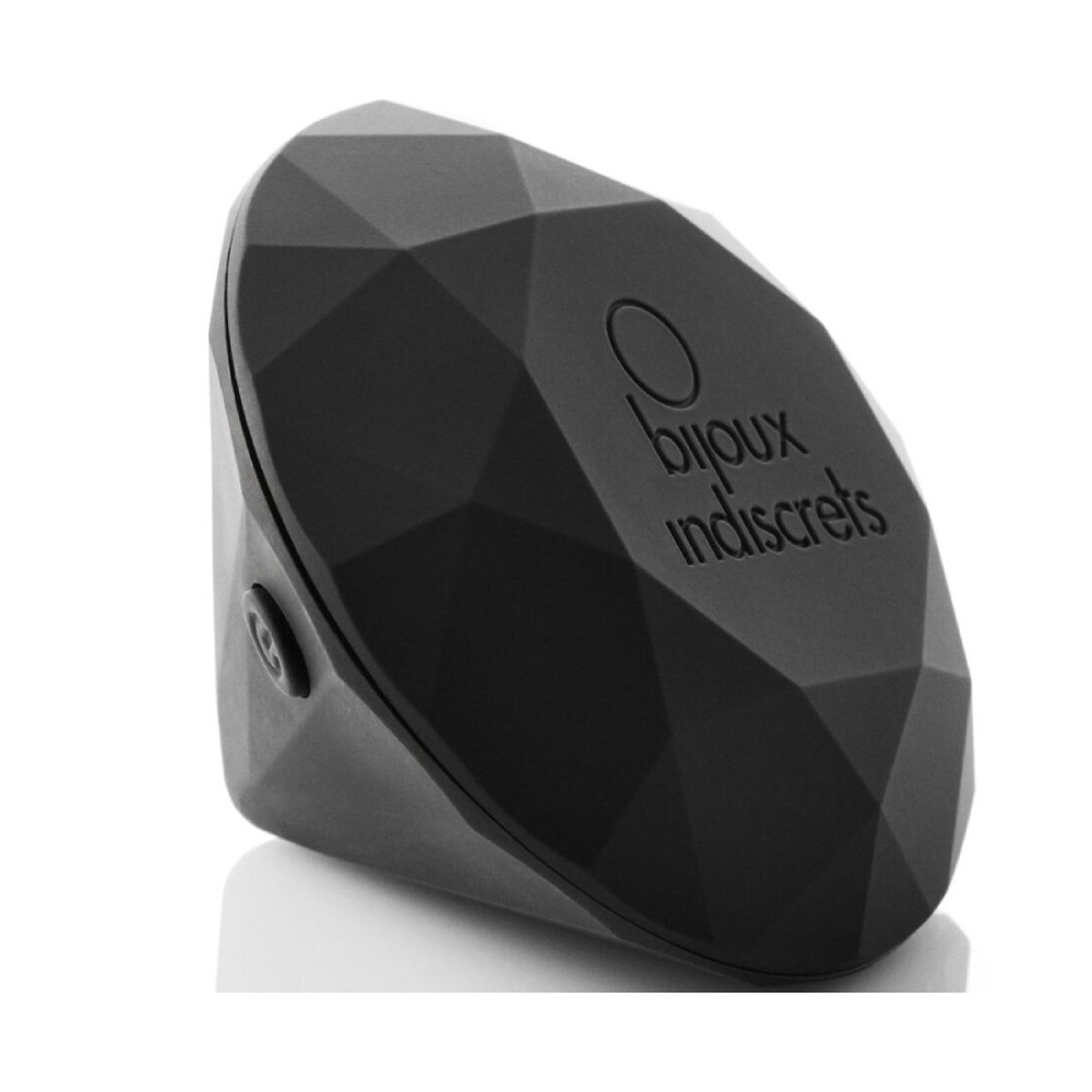 Вібропулі та міні-вібратори - Вибратор для клитора Bijoux Indiscrets Diamond в форме алмаза, черный, 6,5 см 2