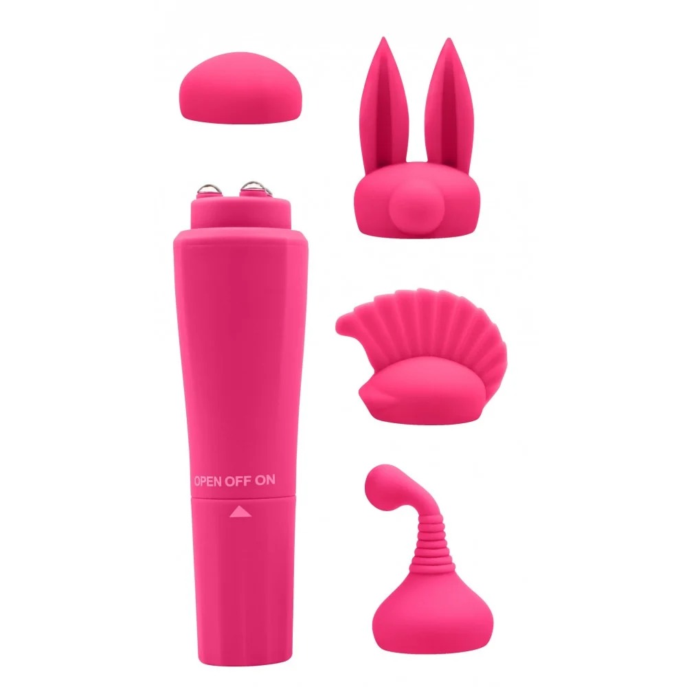  - Вібратор для клітора з насадками Chisa Sweet Breeze, рожевий, 10 х 2.6 см 1