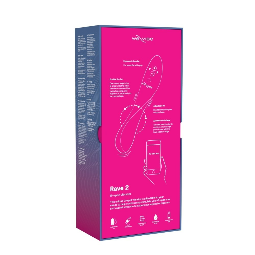 Секс игрушки - Вибратор для точки G Rave 2 We-Vibe, силиконовый, розовый, 19.3 х 3 см 1