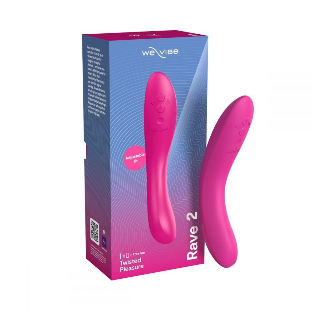 Секс игрушки - Вибратор для точки G Rave 2 We-Vibe, силиконовый, розовый, 19.3 х 3 см