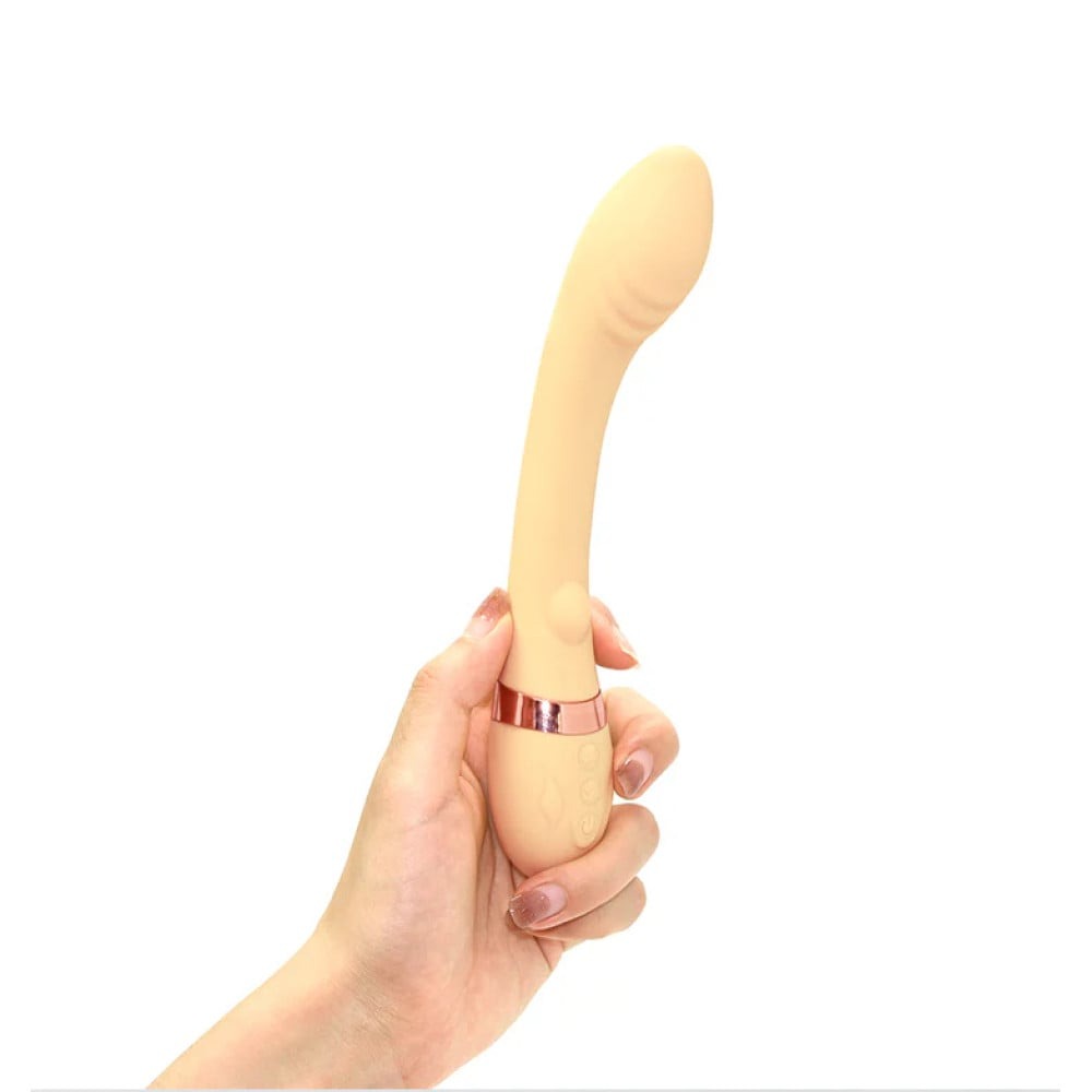 Стимулятор точки G - Вибратор для точки G с подогревом и двумя моторами Sweet Em, желтый 2