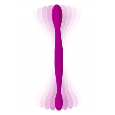 Вибратор двойной нереалистичный TOY JOY Infinity фиолетовый, 37 х 3.5 см