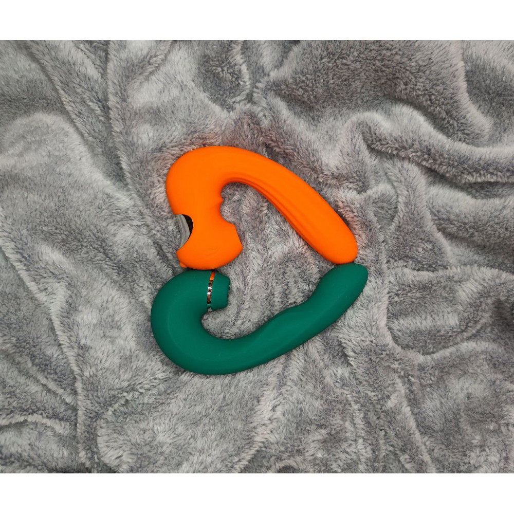 Разное - Вибратор Chisa Kissen Kraken с вакуумной стимуляцией и вибрацией, оранжевый 8