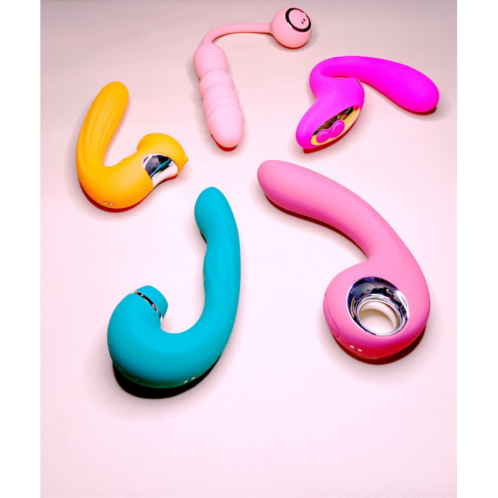 Разное - Вибратор Chisa Kissen Kraken с вакуумной стимуляцией и вибрацией, оранжевый 14