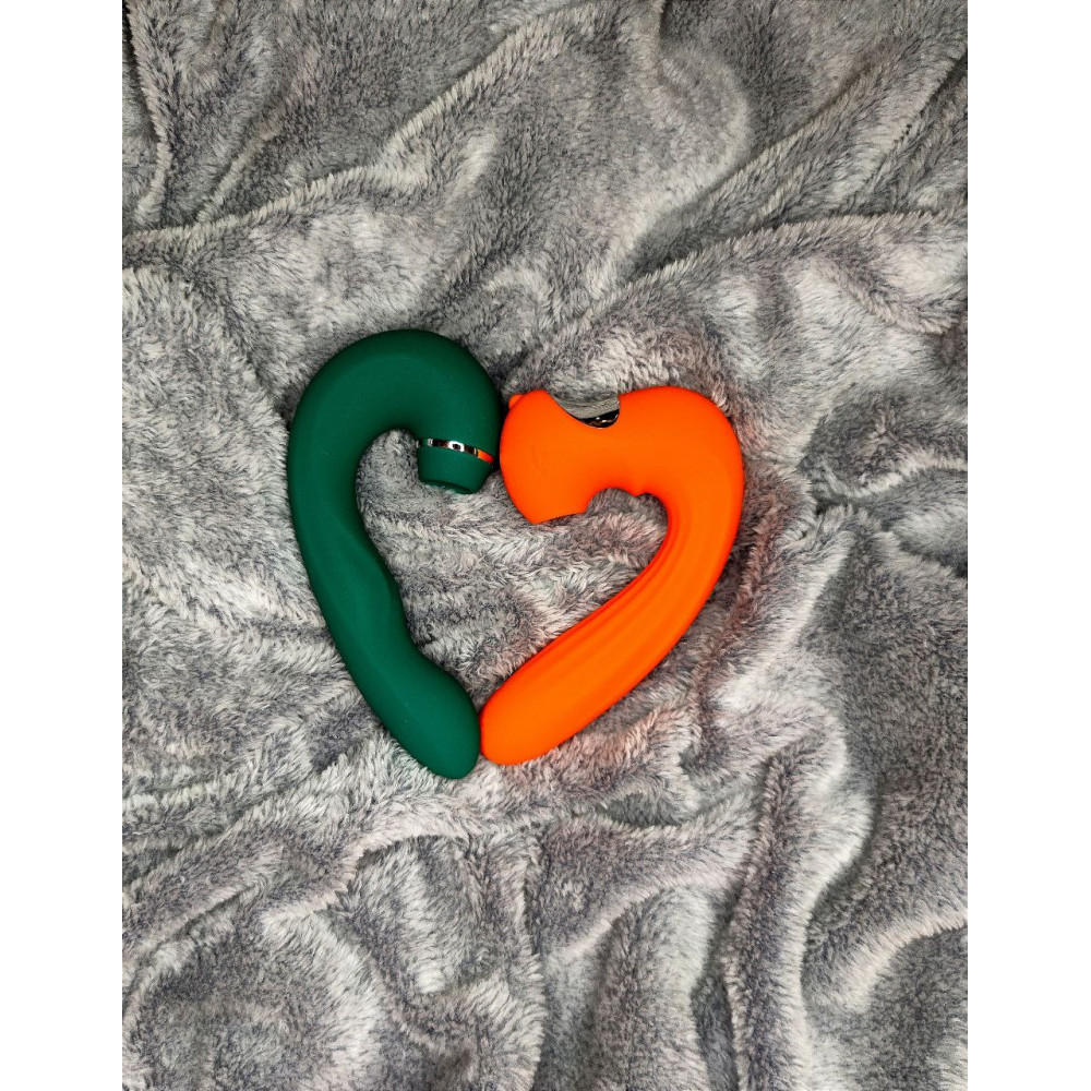 Разное - Вибратор Chisa Kissen Kraken с вакуумной стимуляцией и вибрацией, оранжевый 7