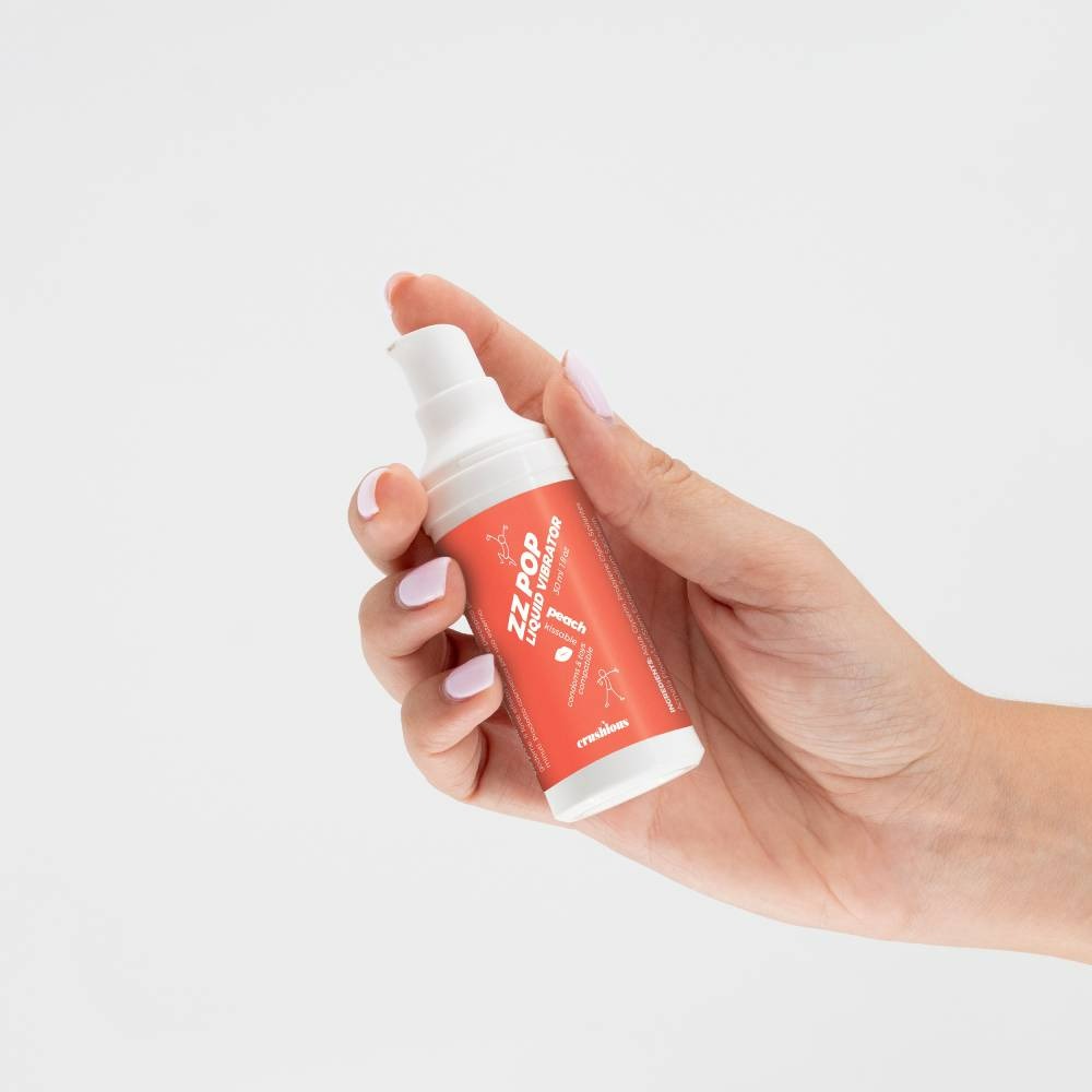 Різне - Рідкий вібратор із смаком персика Crushious Zz Pop, 30 мл 1