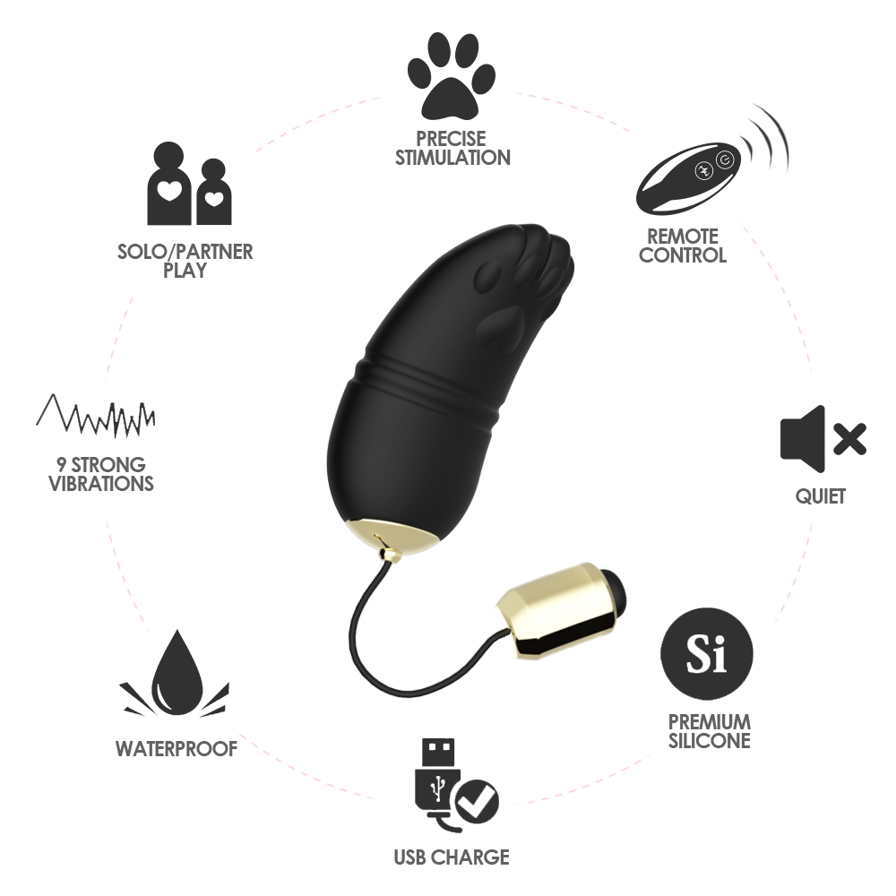 Різне - Віброяйце з дистанційним керуванням Boys of Toys - Kitty Black, BS5200001 1