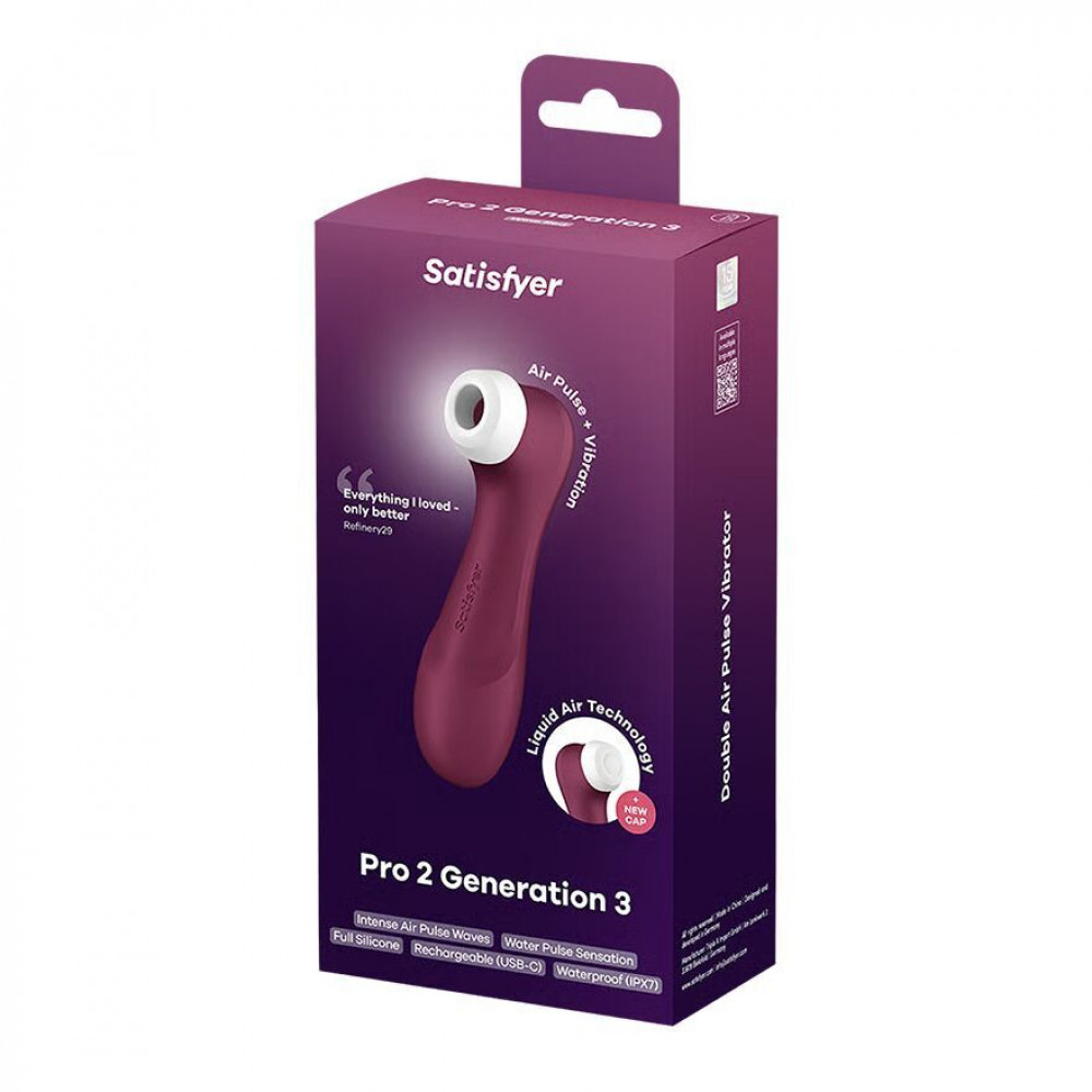 Секс игрушки - Вакуумный клиторальный стимулятор Satisfyer Pro 2 Generation 3 with Liquid Air (мятая упаковка!!!) 6