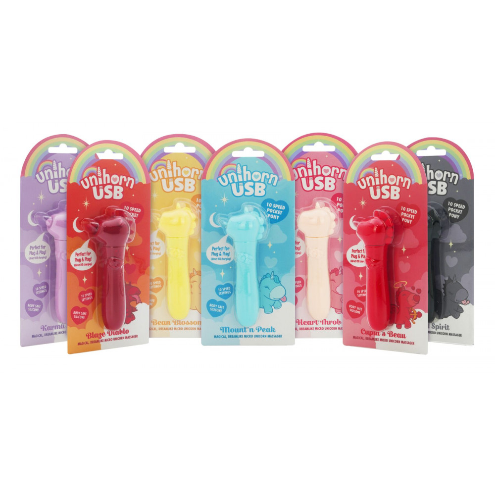 Вібропулі та міні-вібратори - Вібратор-єдиноріжка Unihorn USB Bullet – Blaze Diablo віброкуля, USB-зарядка, 10 режимів 9