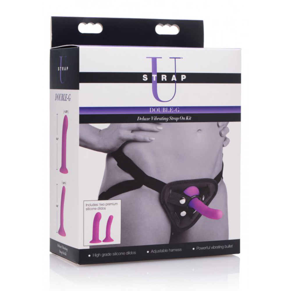 Секс игрушки - Набор страпонов с вибрацией Double-G Deluxe Vibrating Strap-On Kit 1