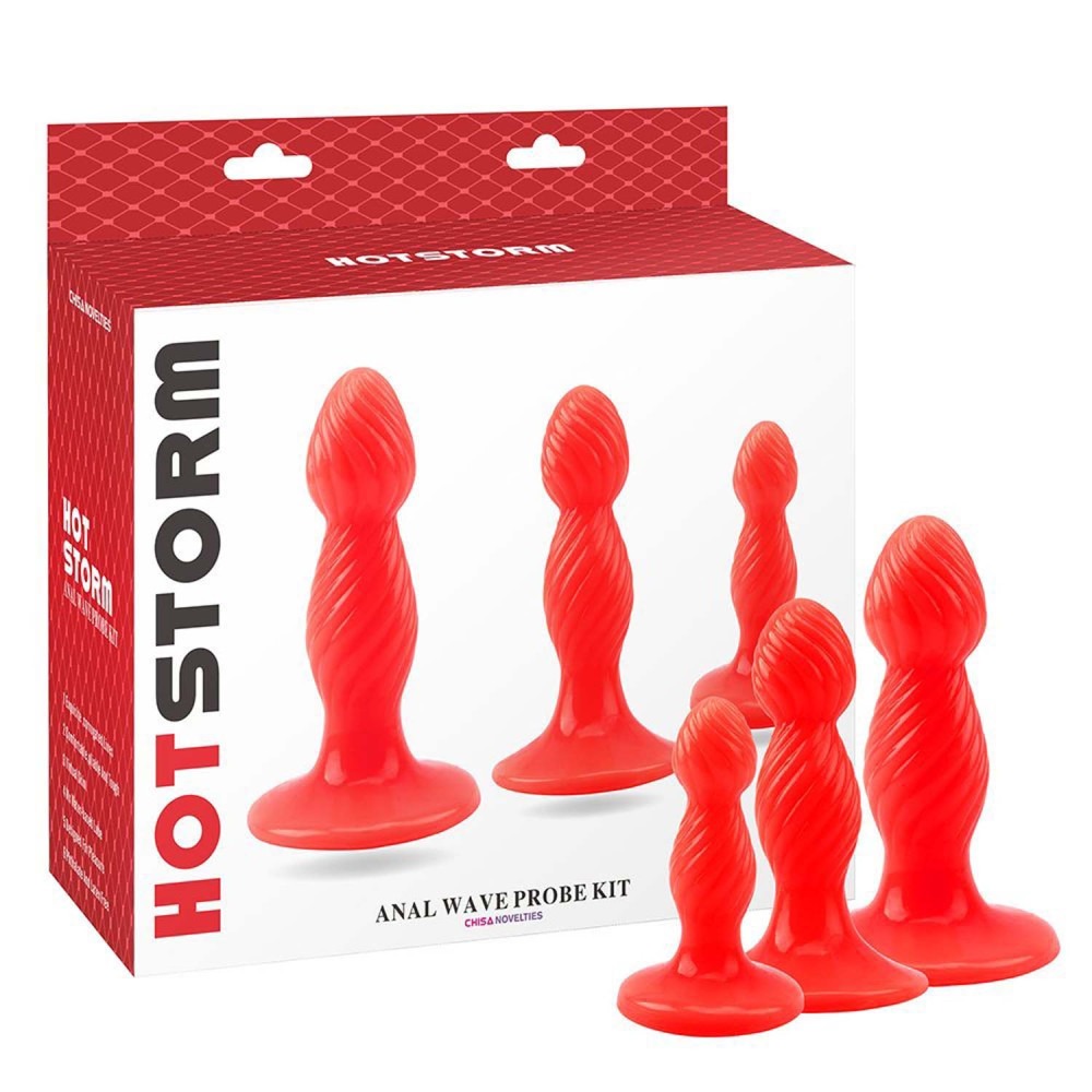Секс игрушки - Анальная пробка Chisa Hot Storm, красная, размер S 1