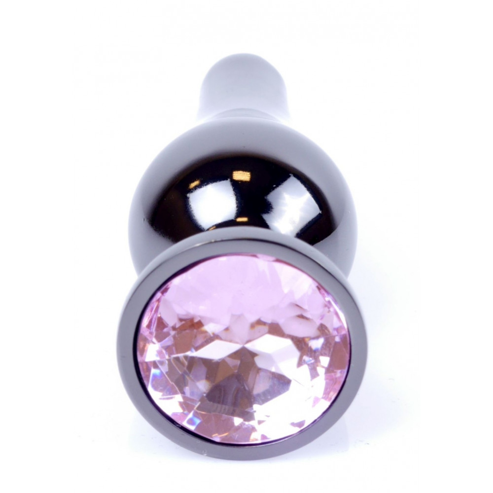 Анальные игрушки без вибрации - Анальная пробка Boss Series - Jewellery Dark Silver BUTT PLUG Rose, BS6400054 1