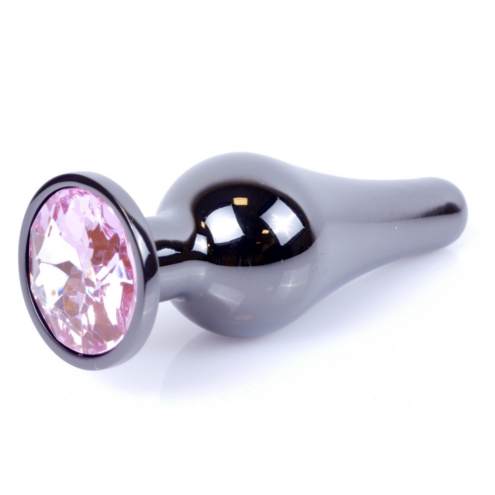 Анальные игрушки без вибрации - Анальная пробка Boss Series - Jewellery Dark Silver BUTT PLUG Rose, BS6400054 2