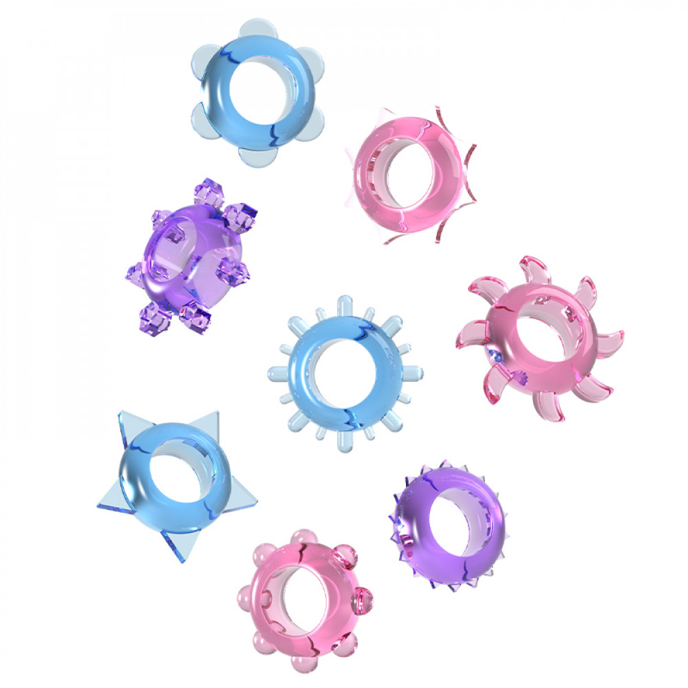 - Кільце ерекційне Meleon - Delay Rings (Assorted Colors), CR-02 (1 шт) 1