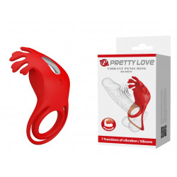 Эрекционное кольцо Pretty Love - Vibration Penis Ring Ruben Red, BI-210311