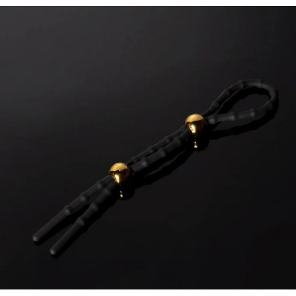 Эрекционные кольца без вибрации - Эрекционное лассо рельефное UPKO, силиконовое, черное, One Size 3