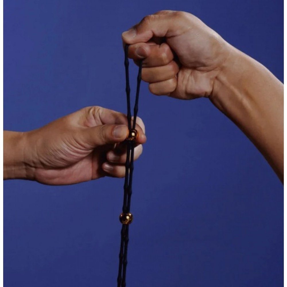 Эрекционные кольца без вибрации - Эрекционное лассо рельефное UPKO, силиконовое, черное, One Size 2