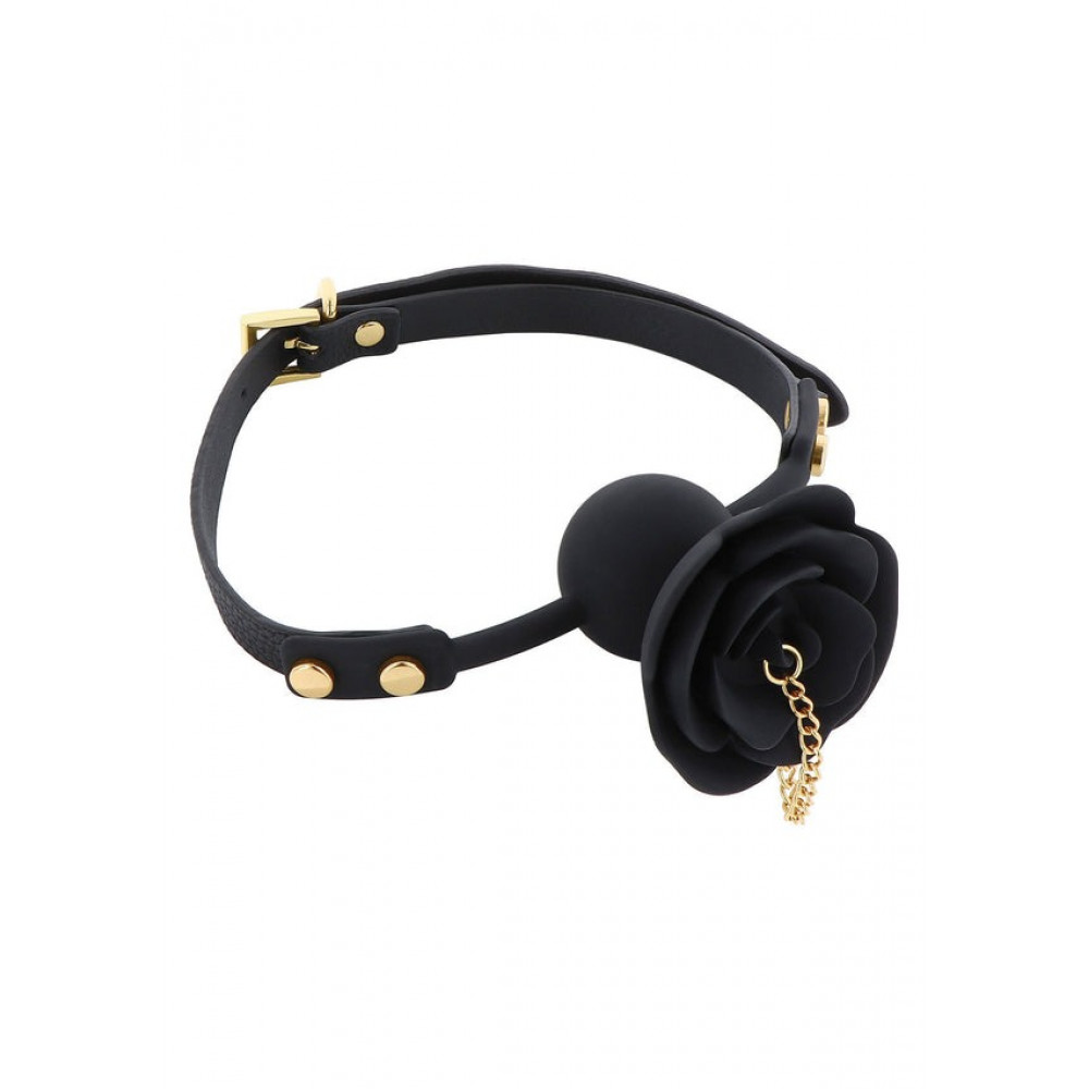 Різне - Кляп-троянда з відкриттям Taboom Dona Rose Ball чорний 3