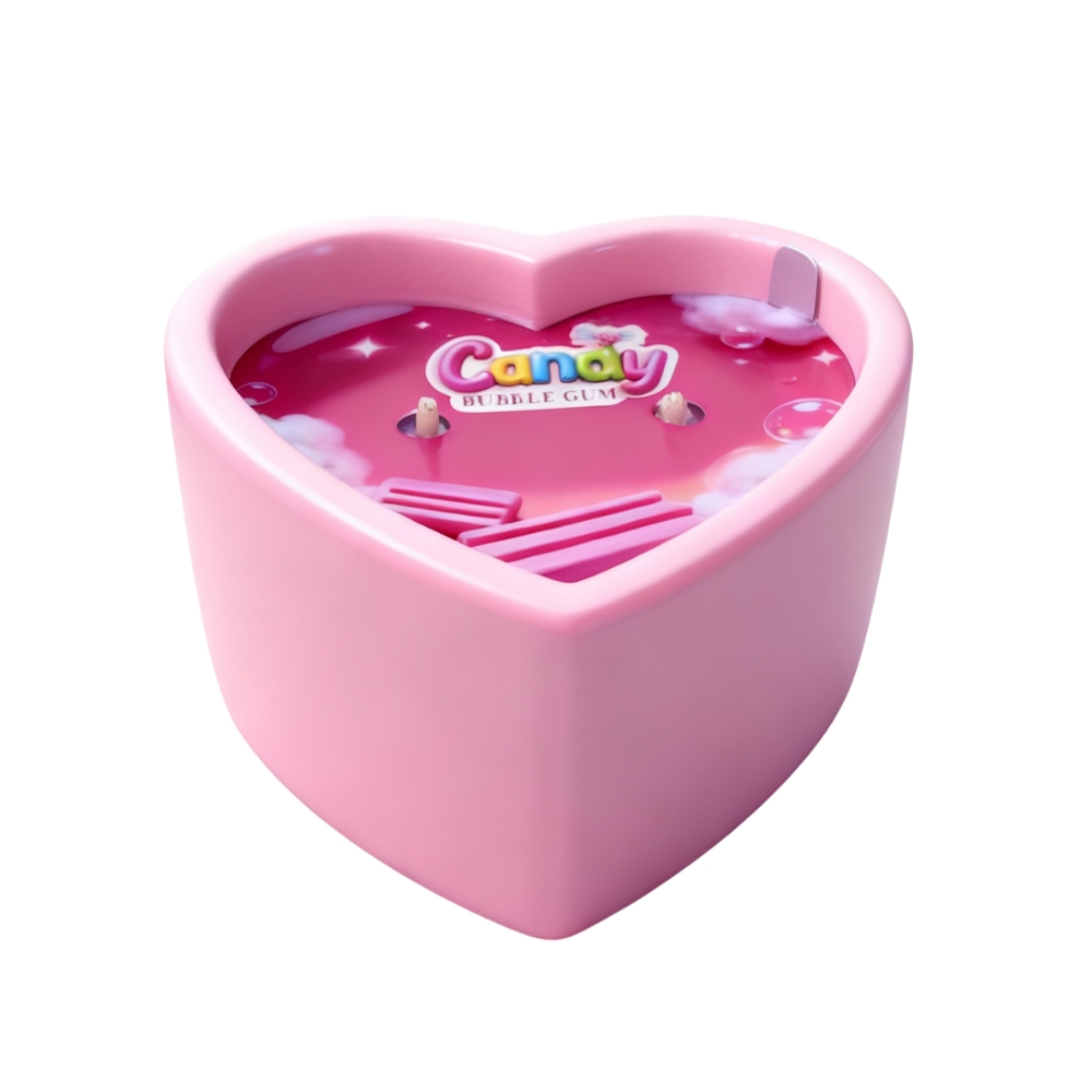 Для масажу - Масажна свічка з ароматом жуйки Candy Bubble Gum у формі серця, 70 мл 30