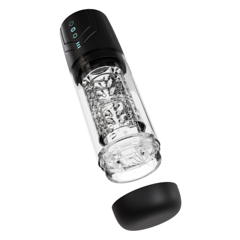 Разное - Мастурбатор Blush M For Men Whirlwind Pro с ротацией и всасыванием, прозрачный 1