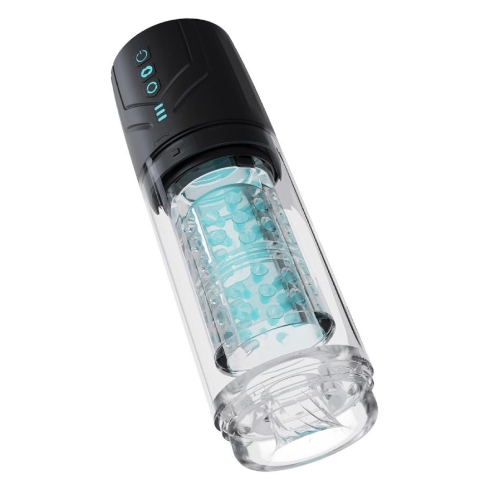 Разное - Мастурбатор Blush M For Men Whirlwind Pro с ротацией и всасыванием, прозрачный 3