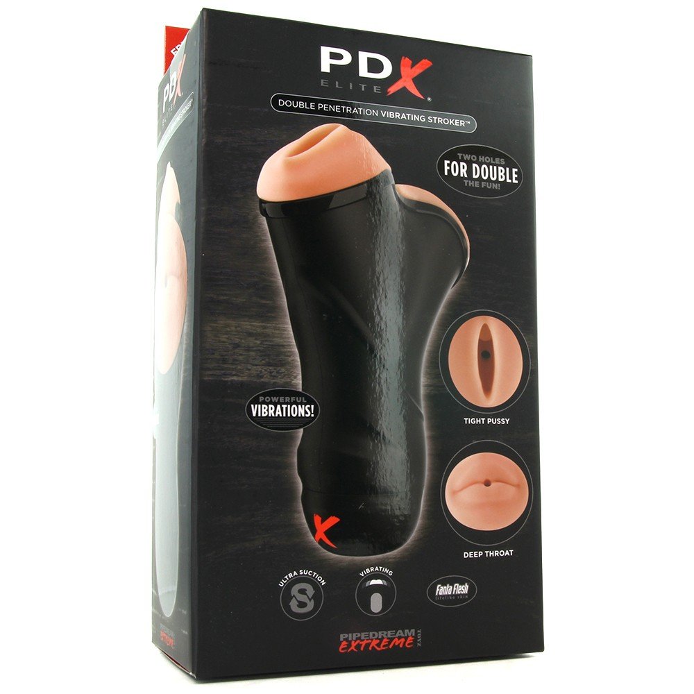 Секс игрушки - Мастурбатор двойной PDX DOUBLE Penetration VIBRATING STROKER 1