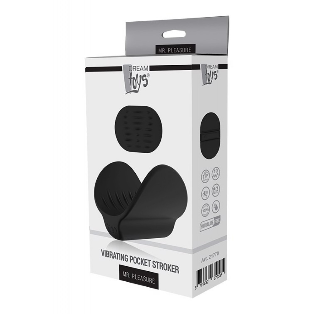 Разное - Мастурбатор карманный DreamToys Mr Pleasure с вибрацией, черный