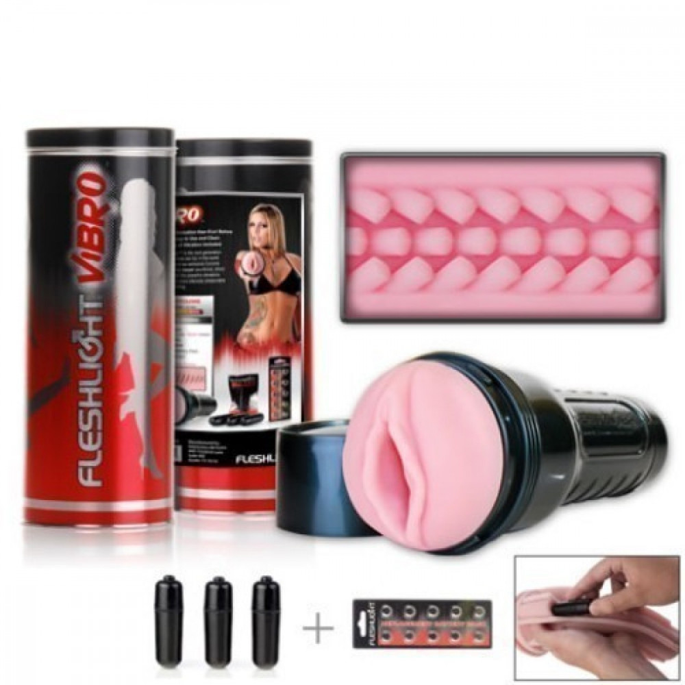 Секс игрушки - Мастурбатор в колбе с 3-мя вибропулями Fleshlight Vibro Pink Lady Touch 17