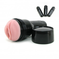 Мастурбатор в колбе с 3-мя вибропулями Fleshlight Vibro Pink Lady Touch