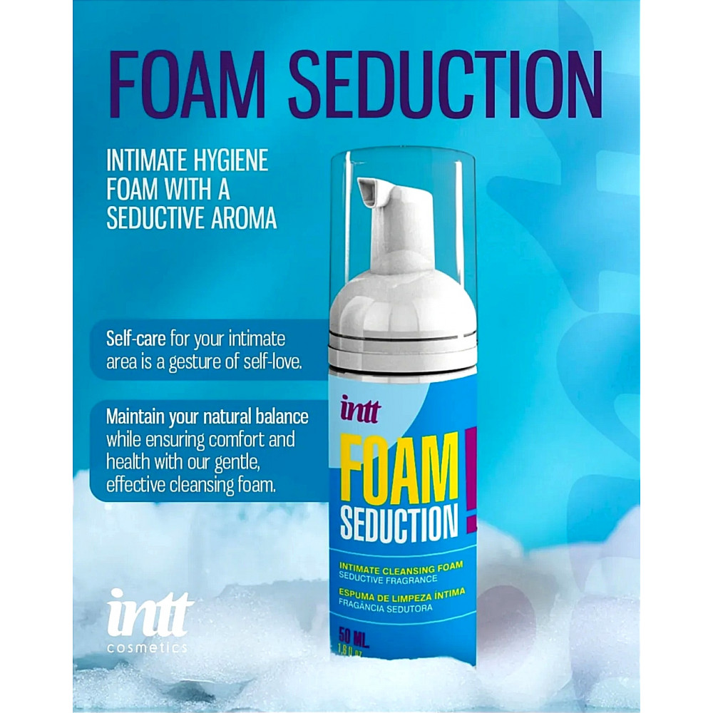 Різне - Пена для интимной гигиены Intt FOAM SEDUCTION! унисекс, с ароматом, 50 мл 1
