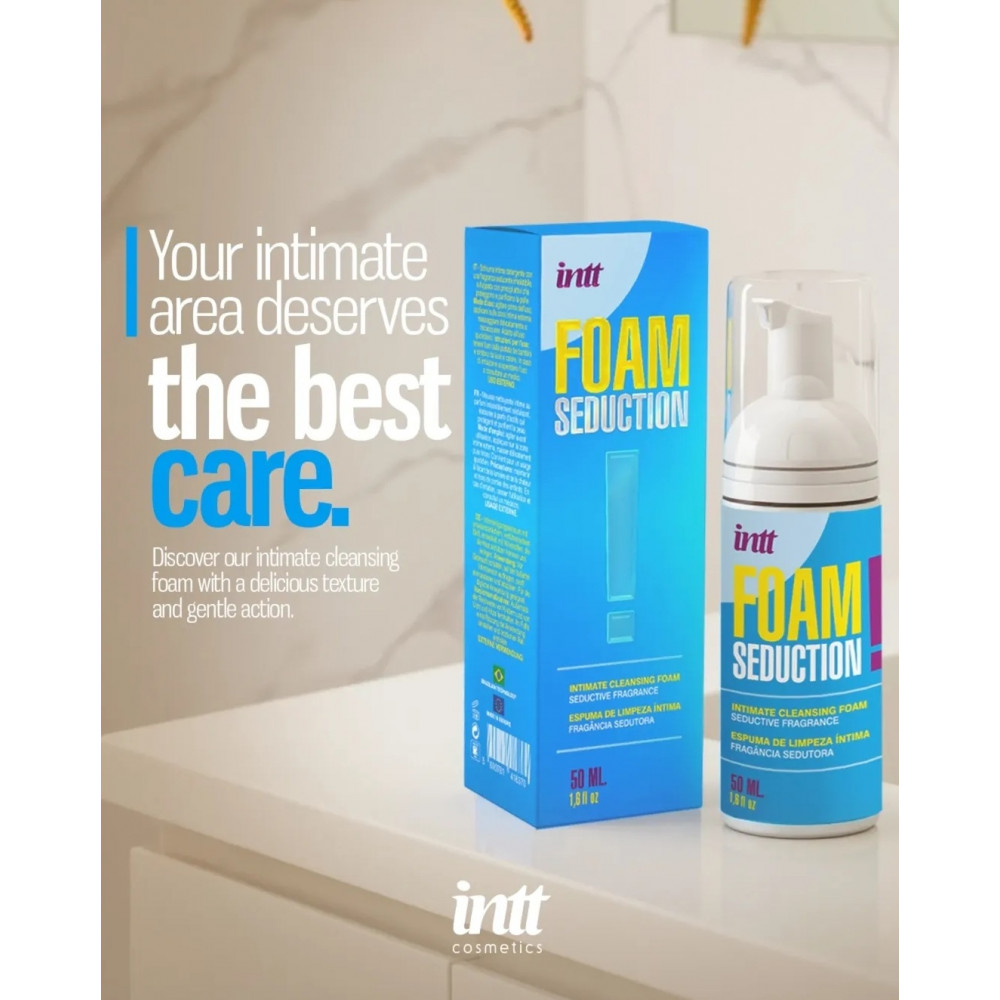 Різне - Пена для интимной гигиены Intt FOAM SEDUCTION! унисекс, с ароматом, 50 мл 2