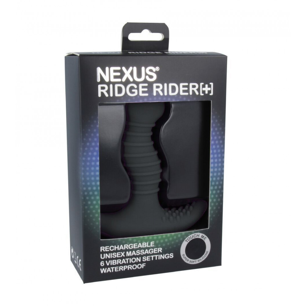 Массажёры простаты с вибрацией - Массажер простаты с вибрацией Nexus Ridge Rider Plus Black, макс диаметр 3,7см, перезаряжаемый 1