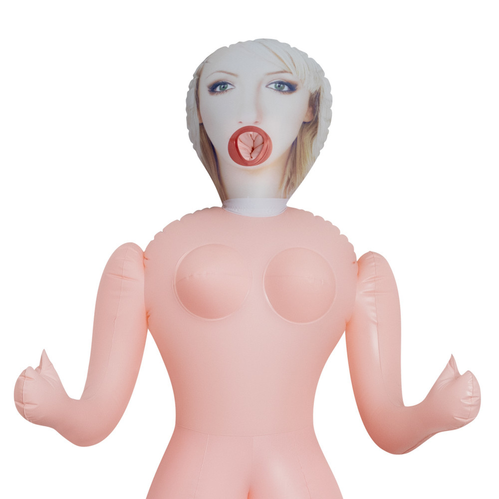 Мастурбаторы - Секс-кукла с 3 отверстиями Crushious CRISTINA The Inflatable Nurse, бежевая, 155 см 4