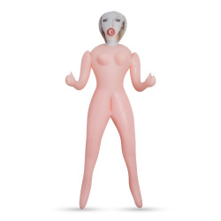 Секс-кукла с 3 отверстиями Crushious CRISTINA The Inflatable Nurse, бежевая, 155 см