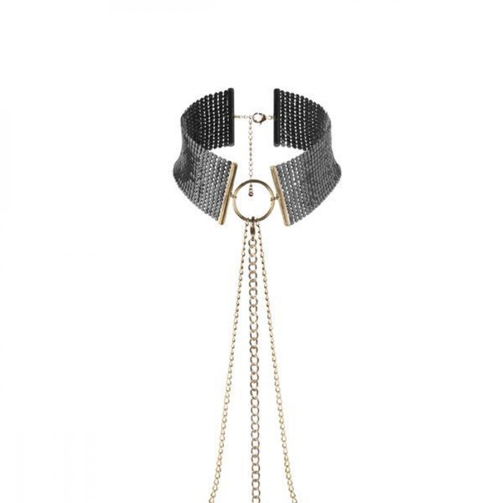 Интимные украшения - Ожерелье-воротник Bijoux Indiscrets Desir Metallique Collar - Black 7