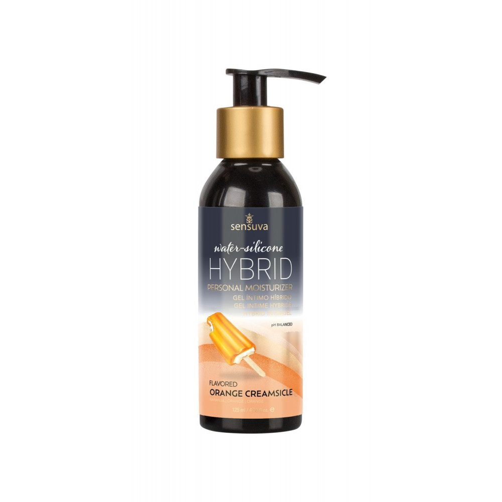 Смазки на гибридной основе - Смазка водно-силиконовая Sensuva Hybrid Orange Creamsicle (125мл) без сахара, можно для оральных ласк