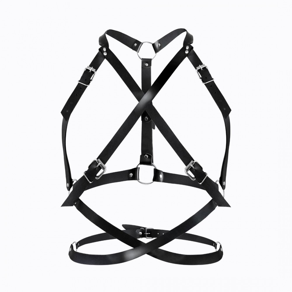 Чокеры, портупеи - Женская портупея Art of Sex - Agnessa Leather harness, Черный XS-M