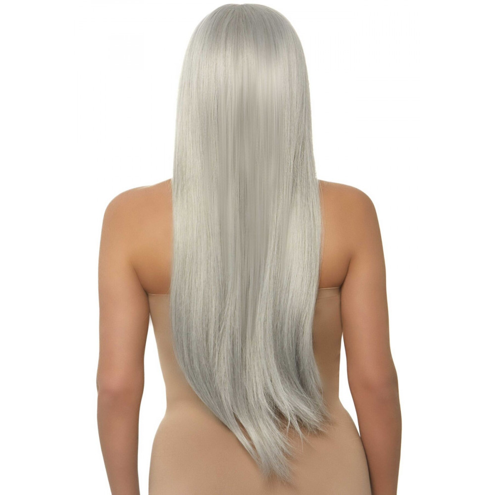 Аксессуары для эротического образа - Парик Leg Avenue 33″ Long straight center part wig Grey 2