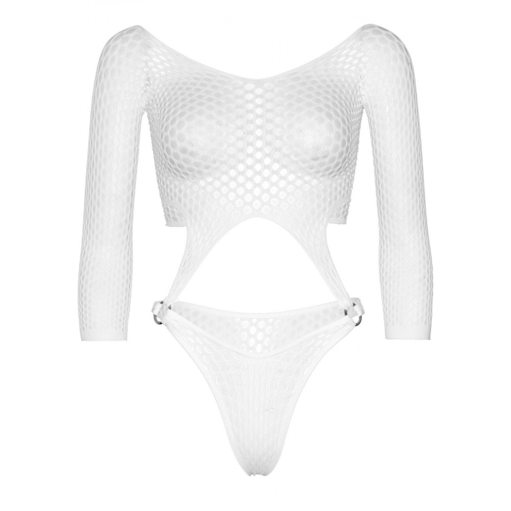 Эротическое боди - Боди Leg Avenue Top bodysuit with thong back White 4