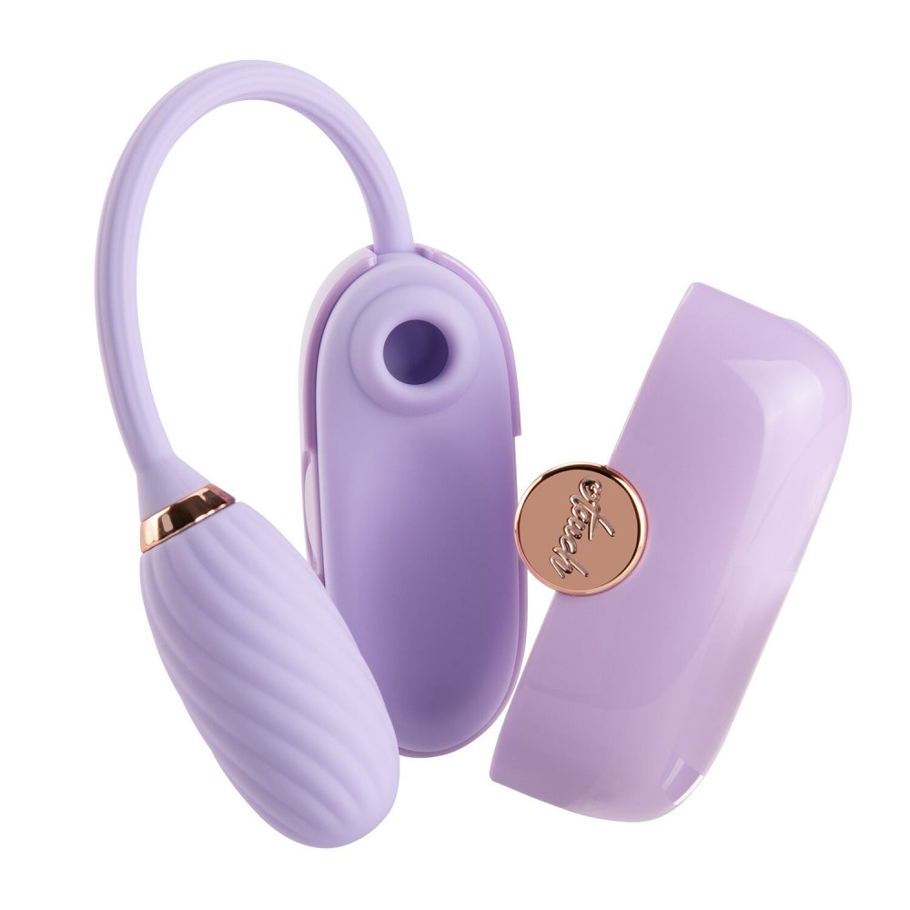 Вибраторы вакуумные - Вакуумный клиторальный стимулятор Otouch Louis Vibrate Purple с виброяйцом, в кейсе