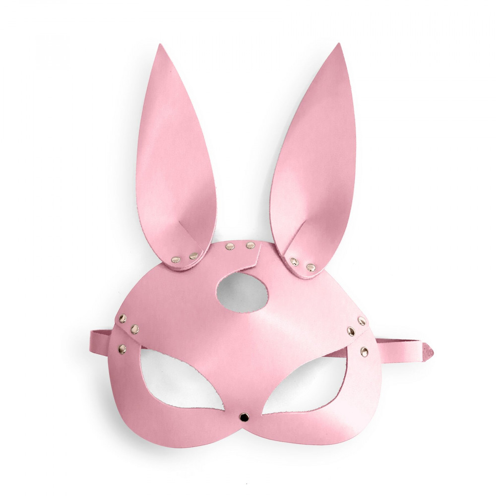 Маски - Кожаная маска Зайки Art of Sex - Bunny mask, цвет Розовый 3