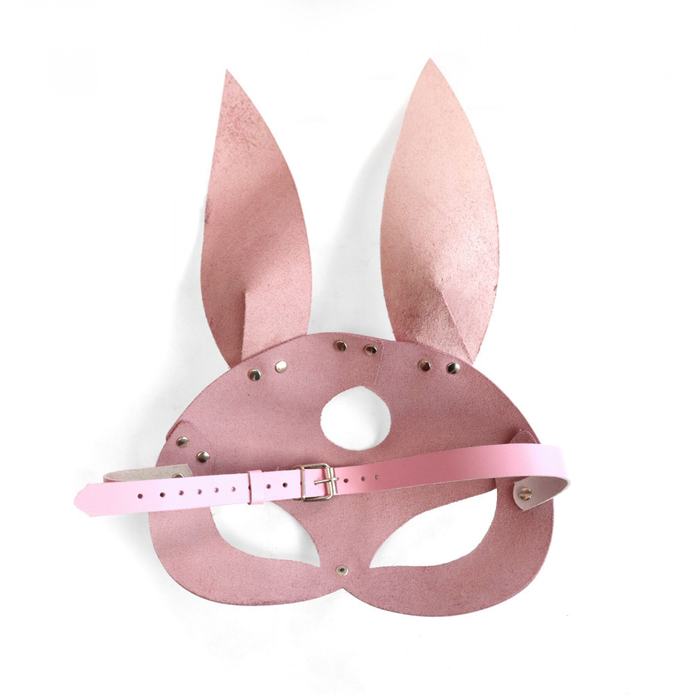 Маски - Кожаная маска Зайки Art of Sex - Bunny mask, цвет Розовый 2