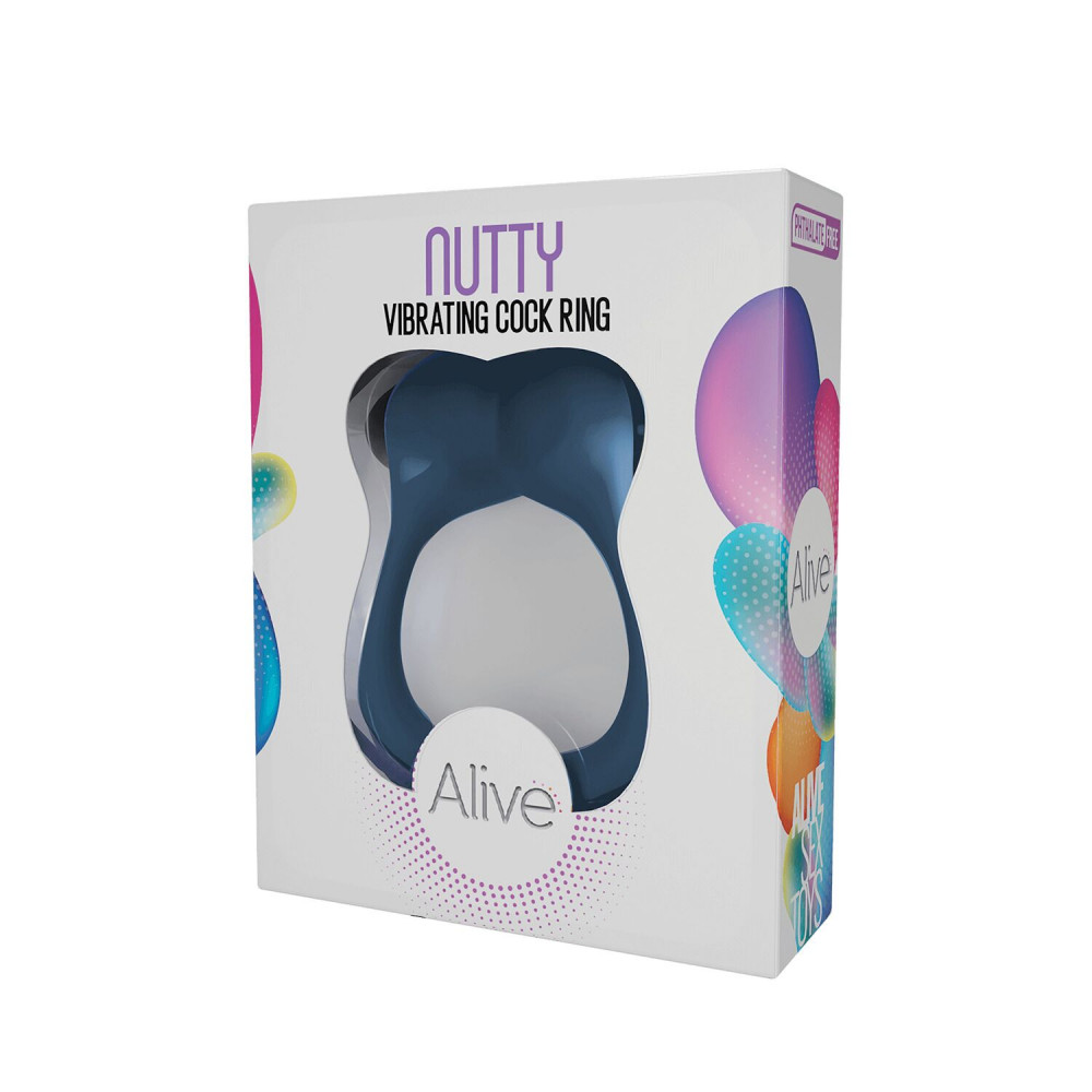 Эрекционные кольца с вибрацией - Эрекционное виброкольцо Alive Nutty 1