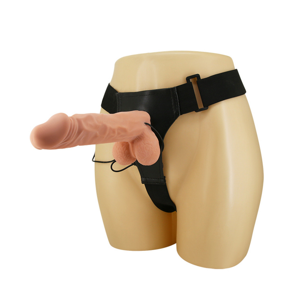 Страпони - Страпон реалістичний, з вібрацією Baile Ultra з провідним пультом, 24 х 5 см 5