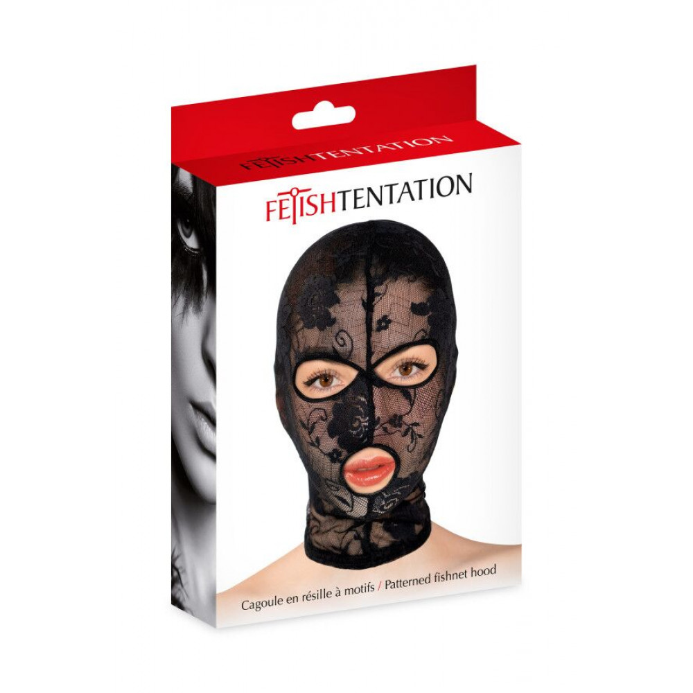 Маски - Капюшон для БДСМ Fetish Tentation Patterned fishnet hood 1